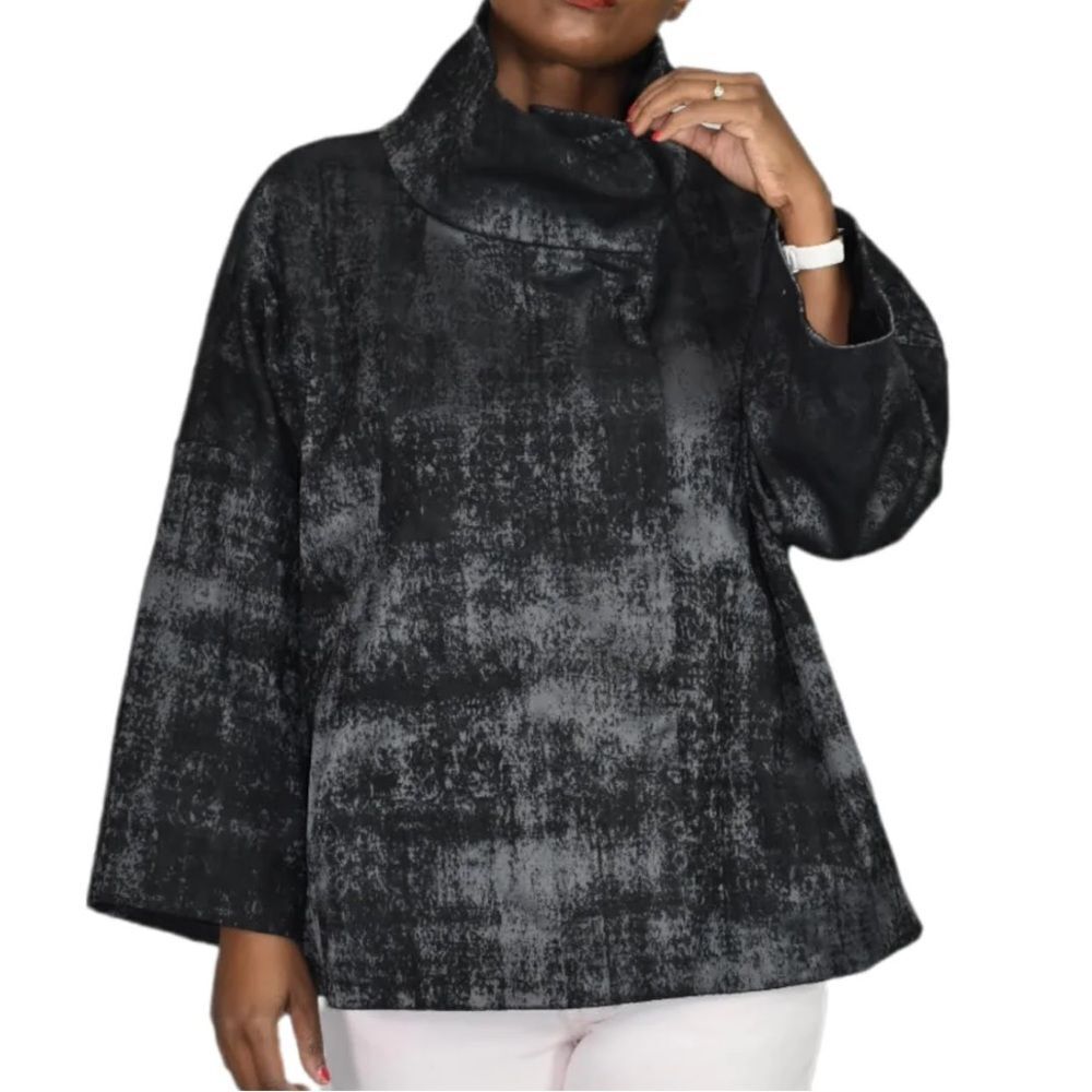 EILEEN FISHER Grandeur French Jacquard Cropped sz medium